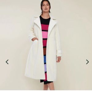 NWT Rachel Parcell Vegan Sherpa Coat Ivory Size S